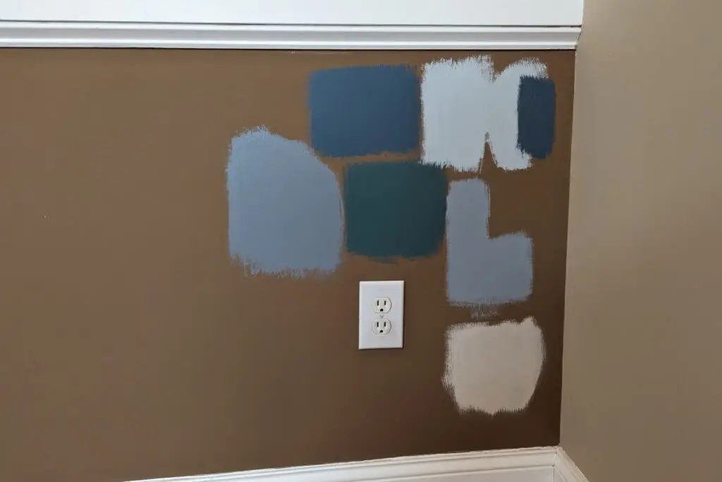 Test Paint Samples on the Wall