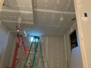 basement finishing in progress