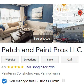 google reviews for Patch and paint pros