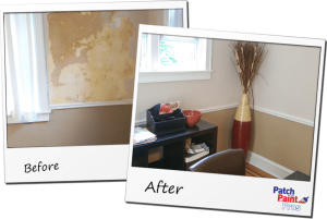 water damage before and after