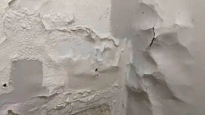 water damage on a wall