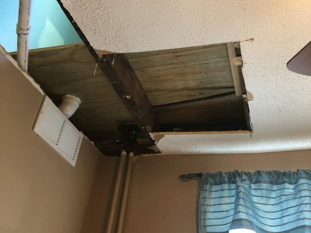 Ceiling hole repair Conshohocken home Patch and Paint Pros