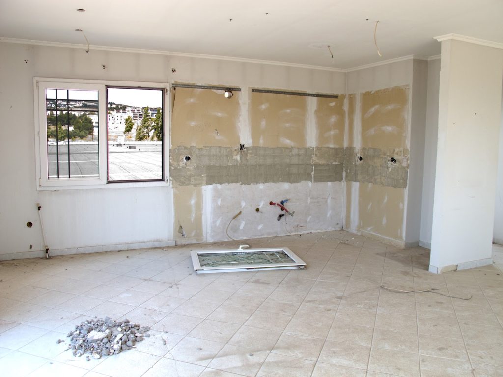 Home renovation kitchen room area
