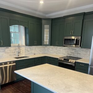 Kitchen Cabinet Painting - Green Satin