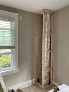 HVAC Soffit Framing before Drywall Install