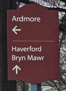 Local Sign Ardmore Haverford and Bryn Mawr